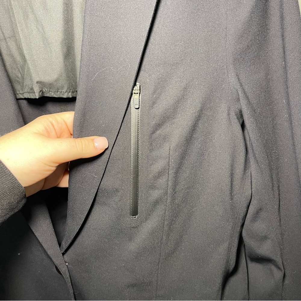 Paskho Men Black Tech Travel Stretch Blazer Jacket M Performance minimal Modern - Picture 5 of 11